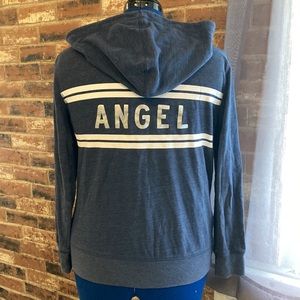 VS Navy Striped Angel Hoodie— Size Medium